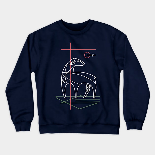 Lamb of God symbol illustration Crewneck Sweatshirt by bernardojbp